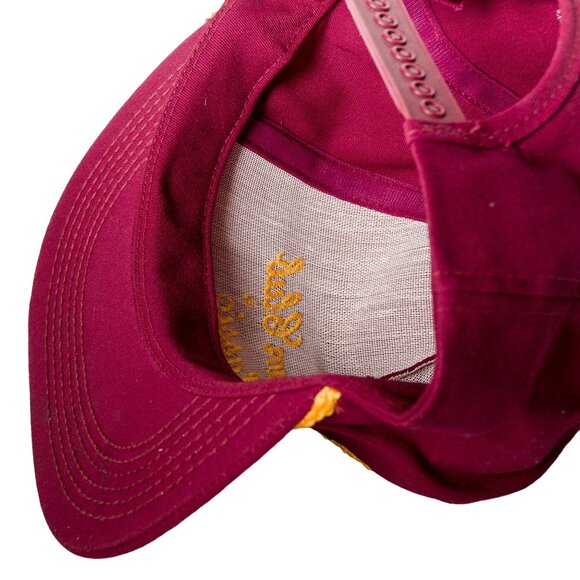 Canadian Club Classic Cap VTG Snapback Hat Gold Rope Trucker Burgundy - Picture 8 of 9
